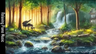 Relaxing Piano Music With  Flowing Water in Forest | Sleep | Soothing | Study | Peaceful |