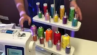 The 20-spool thread stand | At home with Echidna