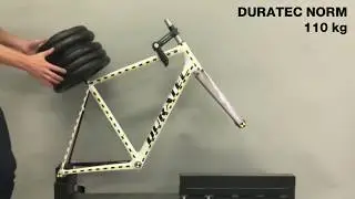Impact test of composite monocoque: 110kg on a 680g frame