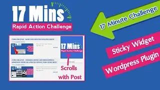 Create a sticky widget while you scroll in wordpress (like Pat Flynns) [Rapid Action Challenge]