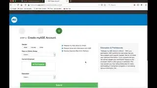 How to create a myASE account