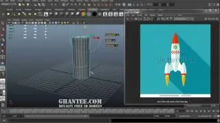 modelling, shading and animating a toon rocket in less then 5 min - MAYA timelapse