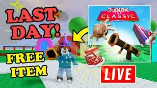 Roblox Classic Event LIVE! FREE ITEM Giving Away Star Creator Pie LAST DAY 🔴 ROBLOX LIVE
