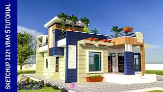 SKETCHUP IT | House exterior design | Sketchup tutorial |Sketchup pro 2022 | V-Ray 6