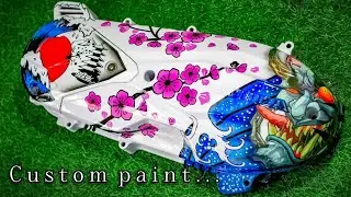 HONDA CLICK CRANKCASE COVER / CUSTOM PAINT 'how to paint like'☝🏼