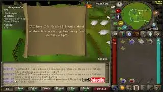 Medium Clue - Peak Reflex (If I have 1014 flax, and I spin a third of them into bowstrings)