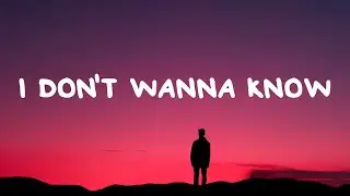 Tim Gallagher - I Don't Wanna Know (Lyrics)