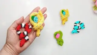 🐍How to crochet Magnet - SNAKE from leftover yarn Symbol of 2025🐍