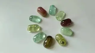 Кабошоны берилла, гелиодора, турмалина.