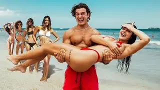 Curling Girls At The Beach!