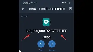 How to Clime 500,000,000 Usdt baby Theter Coin Stable coin Token. Airdrop in Trust wallet.
