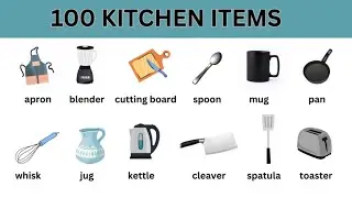 100 kitchen items vocabulary