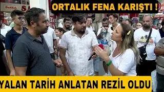 Yalan tarih anlatan adam sert kayaya çarptı ! Tarih uzmanı gelince rezil oldu kaçtı !