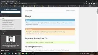 Tradingview_ta - مقدمة في التحليل الفني بإستخدام مكتبة