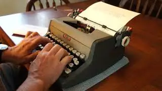 1958 Royal Aristocrat typewriter at work