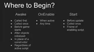 Unity Script Life cycle