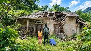 Full video:Returning home after 5 years ,aveteran transforms an abandoned house into her dream home.