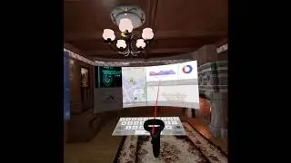 Oculus Quest Data visualisation with a curved UI effect and Hand Tracking|| Made in Unity