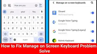 How to fix on screen keyboard problem 2024 |manage on screen keyboard problem solved 2024