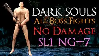 Dark Souls - All Boss Fights - No Damage (SL1, NG+7, No Pyromancy)