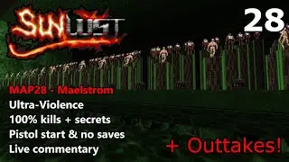 Doom II: Sunlust - MAP28 (Maelstrom) - Ultra-Violence 100% + Outtakes