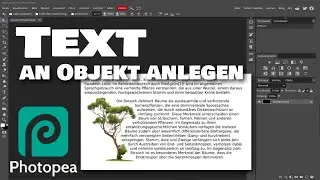 Photopea - Text an Objekt anlegen