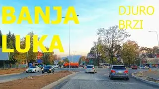 Roundabout near Campus, final works, Banja Luka, driving, November 2024