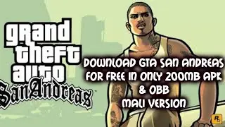 How to download gta San Andreas in 200 mb apk and data all..