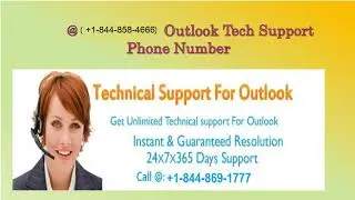 Outlook Support Number +1-844-869-1777