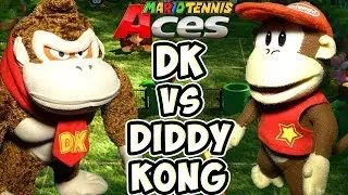 ABM: Donkey Kong Vs Diddy Kong !! Mario Tennis Aces Gameplay Match !! HD