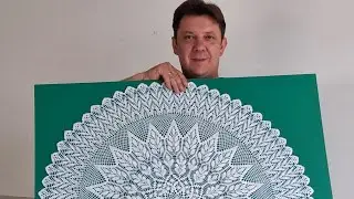 Скатерть крючком. Вторая часть.  #скатерть  #крючок  #пряжа