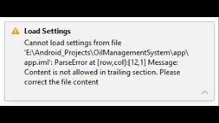 File was loaded in wrong encoding utf-8 android - cannot load settings from file 'C:\...app.iml'