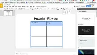 Insert a Table into Google Slides