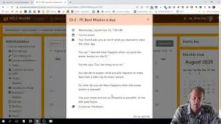 Moodle - Using the Calendar