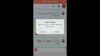 Leaving a Group Chat in Cyfr (iPhone)
