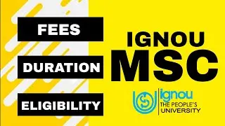 IGNOU MSC PROGRAMS ADMISSION || FEES || DURATION || ELIGIBILITY #ignouadmission #IGNOUMSC