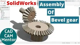 design and assembly of bevel gear in solidworks with the help of toolbox | solidworks tutorial