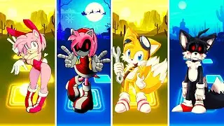 Amy Rose VS Amy VS Tails VS Tails | Tiles Hop