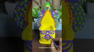DIY clay Singhasan for Radha Rani #shorts
