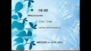 Программа передач и конец эфира (TVP 1 Польша, 17.07.2010)