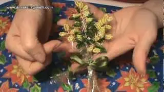 Tutorial FIORI con le perline: MIMOSA 🌻🌻 beaded mimosa