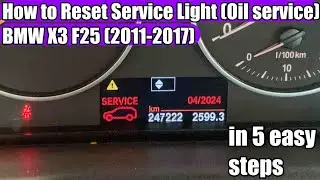 BMW X3 F25 (2011-2017) - Reset Service Light (Oil service) IN 5 EASY STEPS