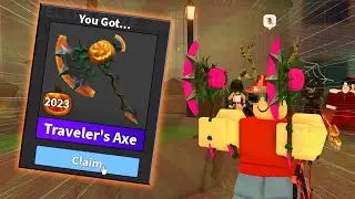 HOW TO GET FREE TRAVELER'S AXE IN MM2! 🎃