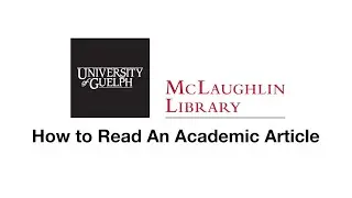 How to Read An Academic Article