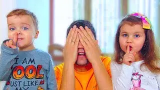 Малана и папа играют в прятки с Димкой