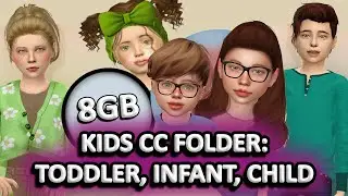 Sims 4 ALPHA Kids CAS CC Folder infant toddler children hairs clothes shoes accessories