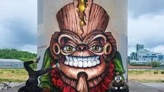 TIKI mask painting process by Bozik & Inlakesh0525