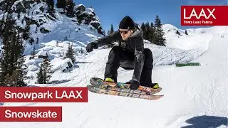 Snowskate at Snowpark LAAX with Mäthu Wattinger