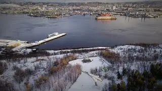 Полет над Мурманском, ул. Старостина - Абрам-Мыс - ул. Старостина.  DJI Mavic Air 2.