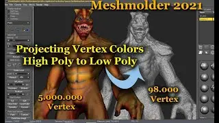 Project High Poly in Low Poly with Meshmolder Professional 2021